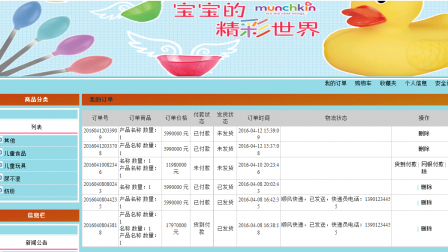 【毕设】jsp2135婴幼儿网上商城ssh毕业设计