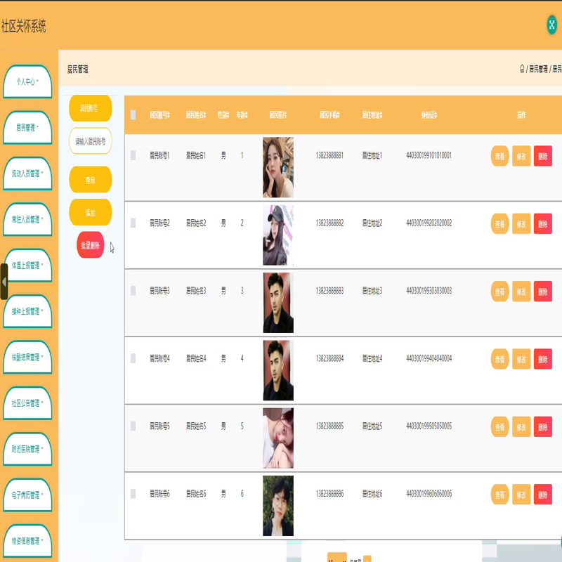 毕设java社区关怀系统ssm jsp web2883毕业设计