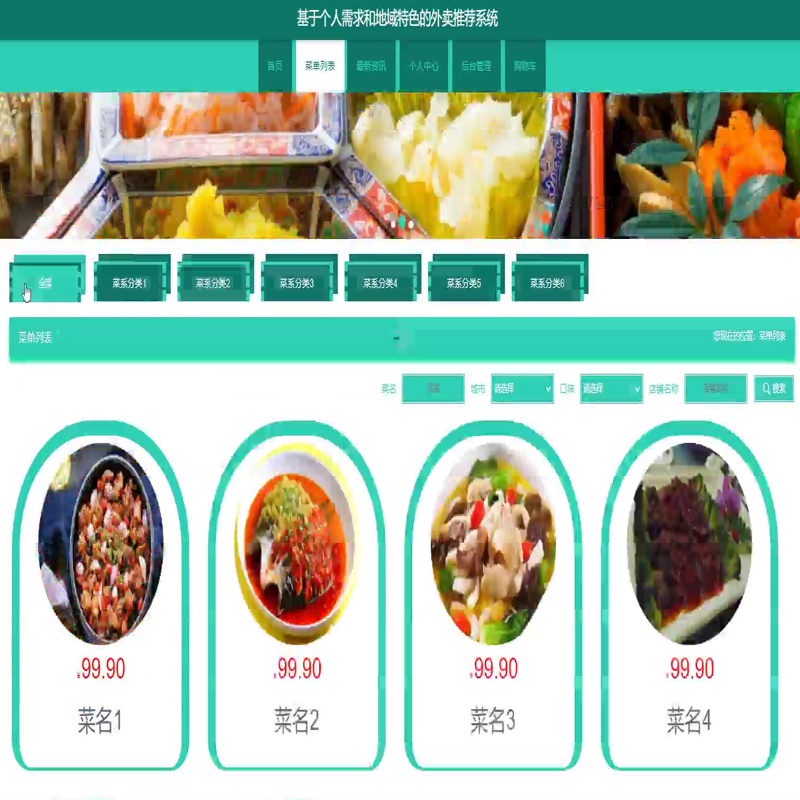 毕设java外卖推荐系统ssm vue web有文档3031毕业设计