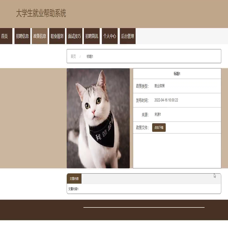毕设java大学生就业帮助系统ssm jsp web有文档2809毕业设计