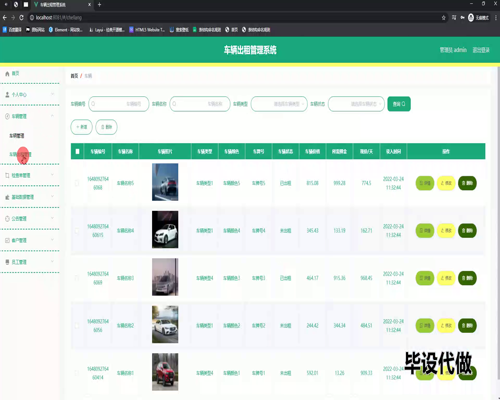 毕设ssm643基于ssm框架的车辆出租管理系统+vue毕业设计